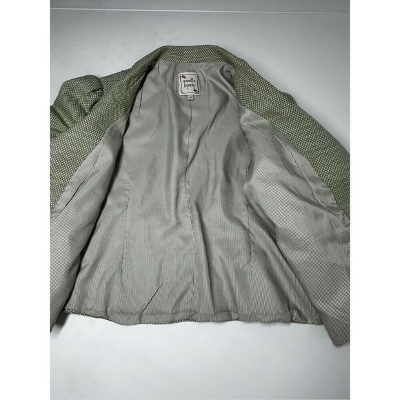 Nanette Lepore Bohemian Cotton Blend Lined Short Blazer Bize 12 Embroidered Trim - Picture 12 of 13